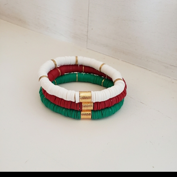 Holiday Vinyl Disc Bracelet Stack - Picture 5 of 6